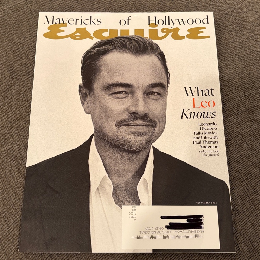 Esquire Magazine - September 2025 - Leonardo DiCaprio - Never read!    men men’s